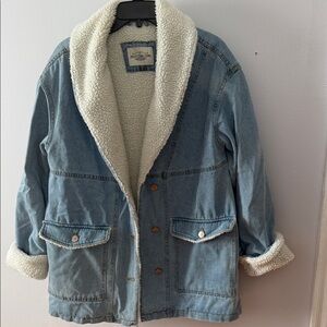 Denim Sherpa-Lined Jacket